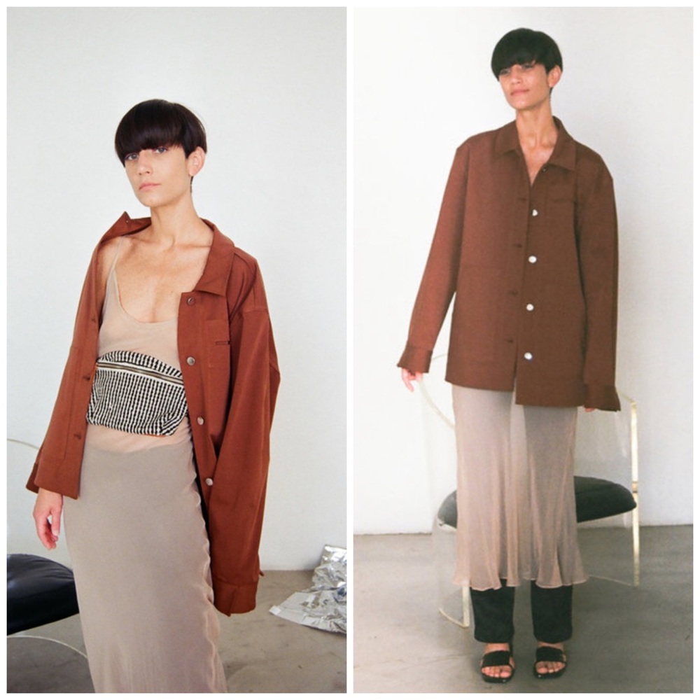 Nomia NYC oversized vintage Chore Jacket - Tobacco Brown